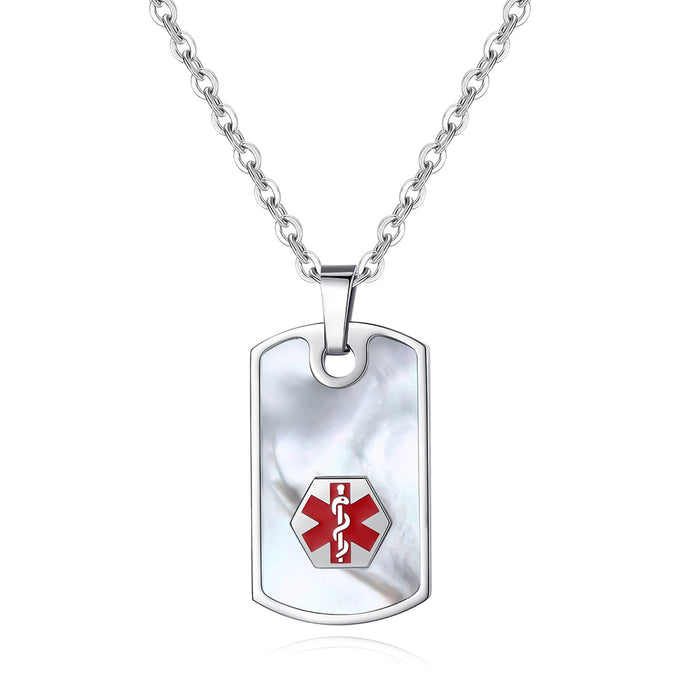 Mother of Pearl Medical ID Necklace