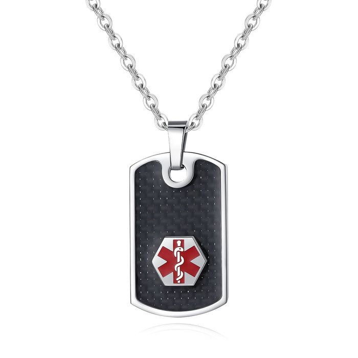 Carbon Medical ID Necklace