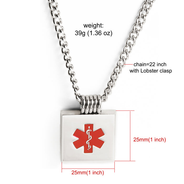 Box Medical ID Necklace STAINLESS