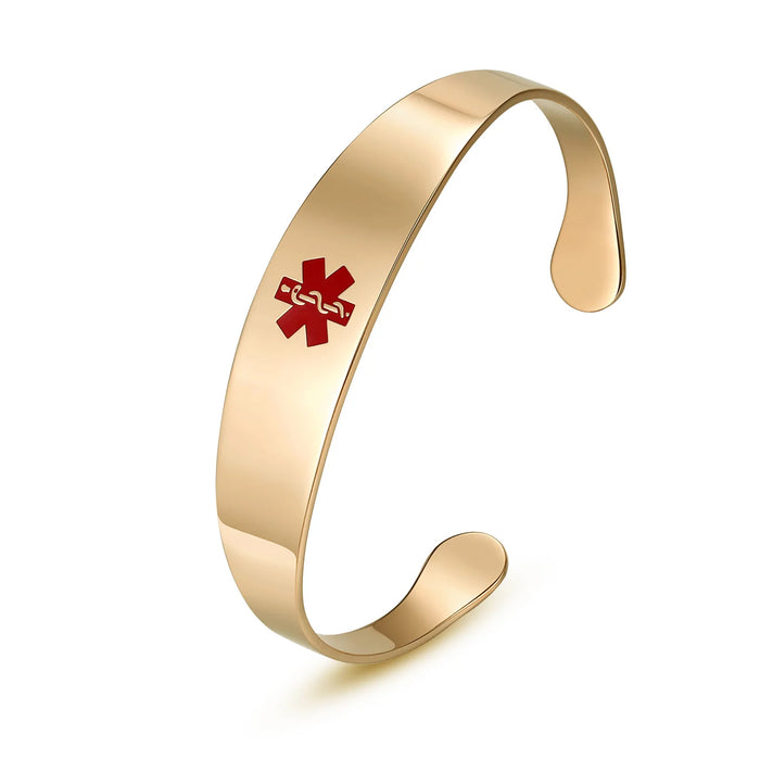 Rose Gold Cuff Medical ID bracelet - NEW