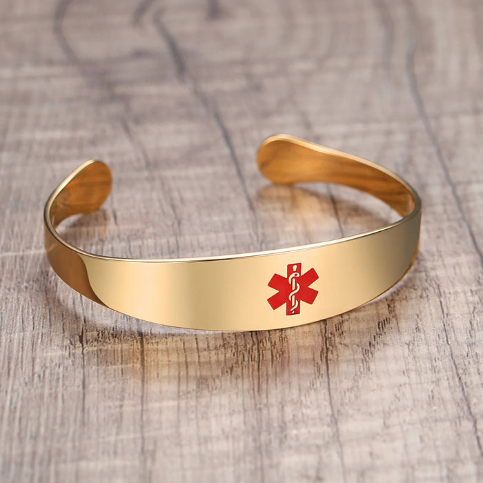 Rose Gold Cuff Medical ID bracelet - NEW