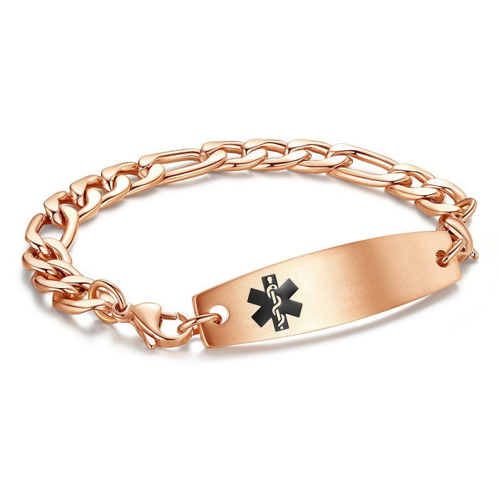 Figaro Medical ID Bracelet - ROSE GOLD