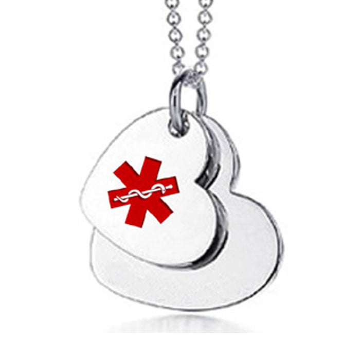 Love Hearts Medical Necklace
