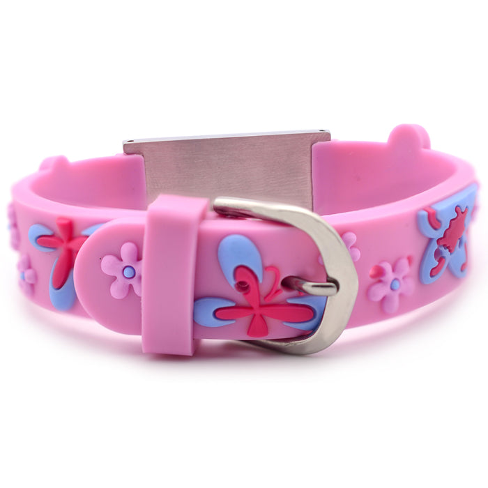 Pink Butterflies Medical ID Bracelet