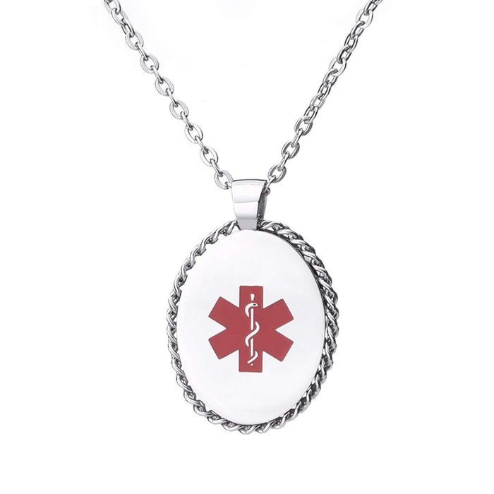 Brielle Medical ID Necklace STAINLESS